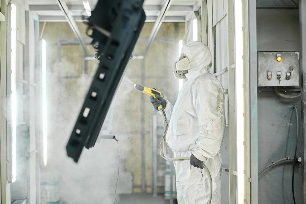 Spraying Powder Coating